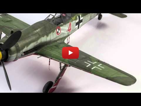 Embedded thumbnail for Quick Build - Fw 190 D11 Red 4 by Hasegawa in 1-32