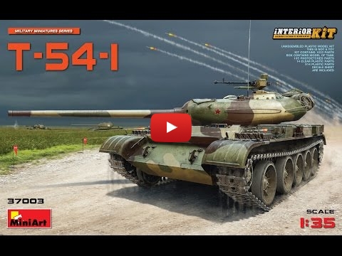 Embedded thumbnail for MiniArt T-54-1 video 3D CAD presentation